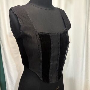 Disturbia Velvet And Lace Corset
